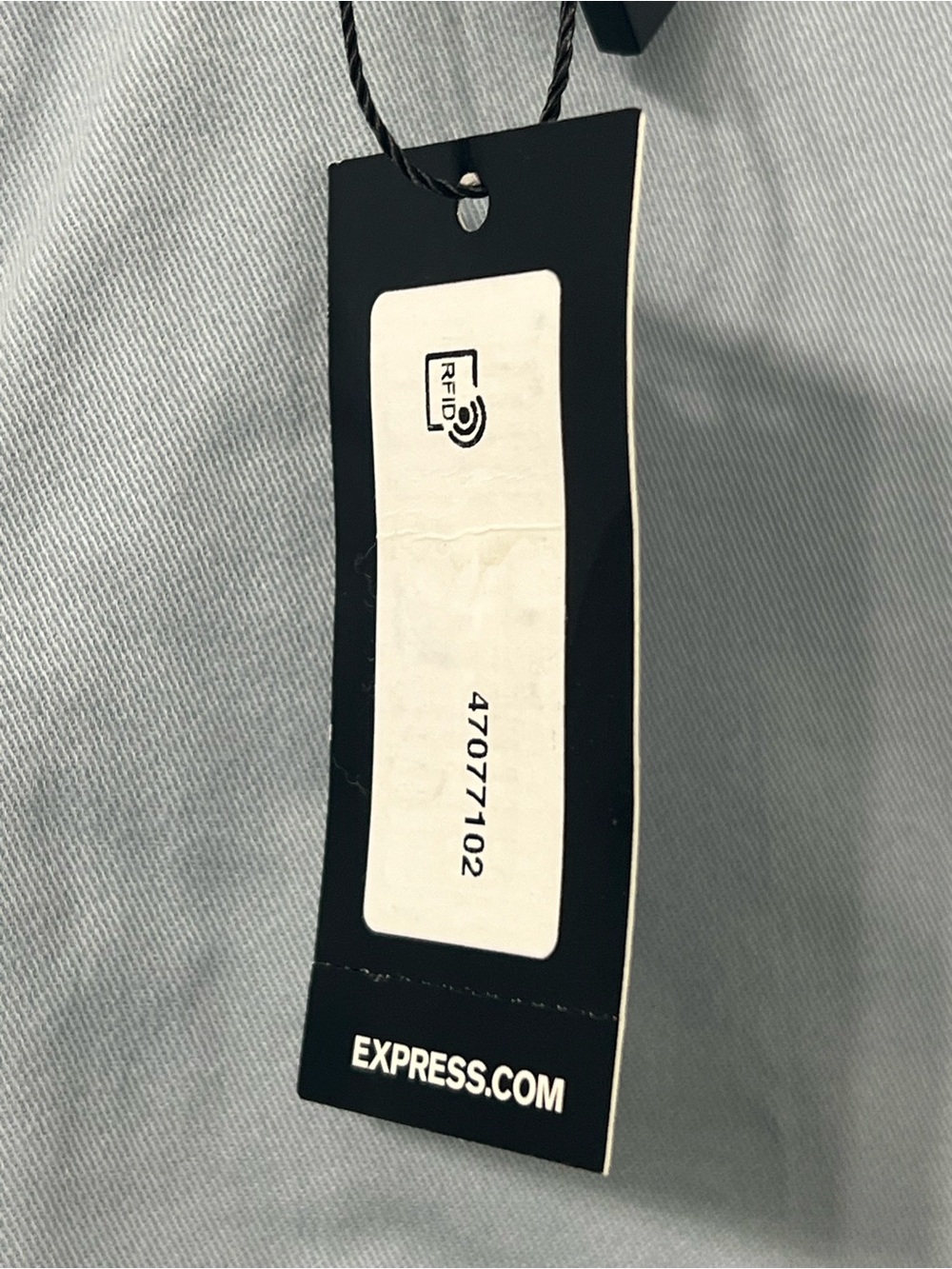 Express Light Blue Men's Stretch Chino Shorts - Picture 9 of 12